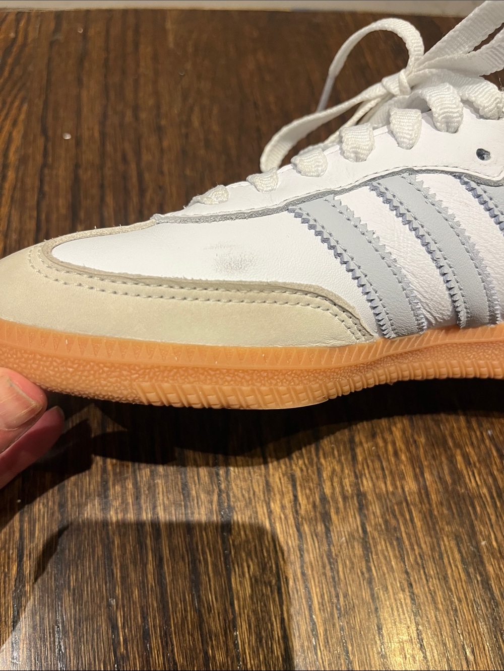 Adidas Samba White & Gray Sneakers - Picture 7 of 7
